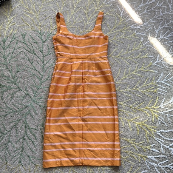 J Crew Scoopneck midi dress in jacquard stripe NWT 6 - Picture 5 of 7